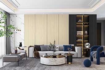 铁岭轻奢风格-客厅