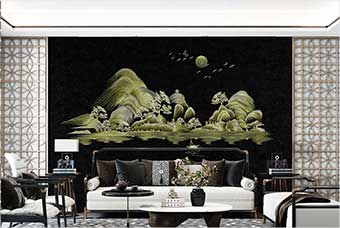 铁岭森佰汇航空纤维墙咔（湖光山色）